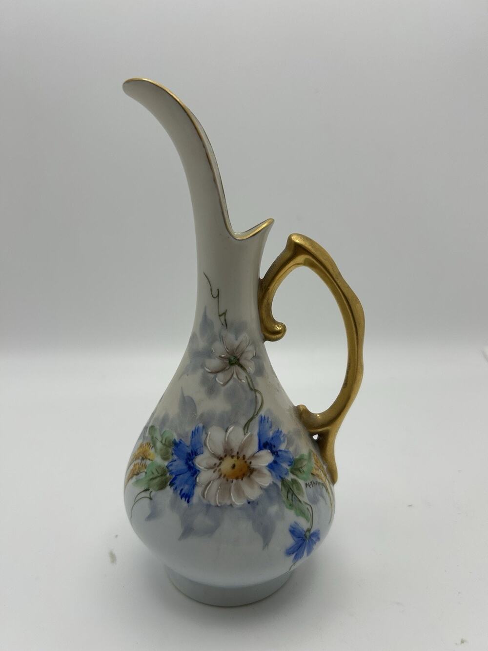 vintage hand painted porcelain bud vase